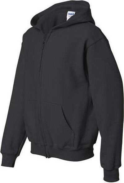 Gildan 18600B Heavy Blend Youth Full-Zip Hooded Sweatshirt - Black - HIT a Double - 2
