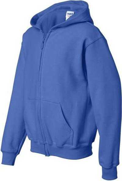 Gildan 18600B Heavy Blend Youth Full-Zip Hooded Sweatshirt - Royal - HIT a Double - 2