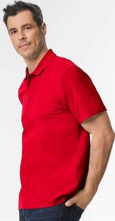 Gildan 64800 Softstyle Adult Pique Polo - Cherry Red - HIT a Double - 3