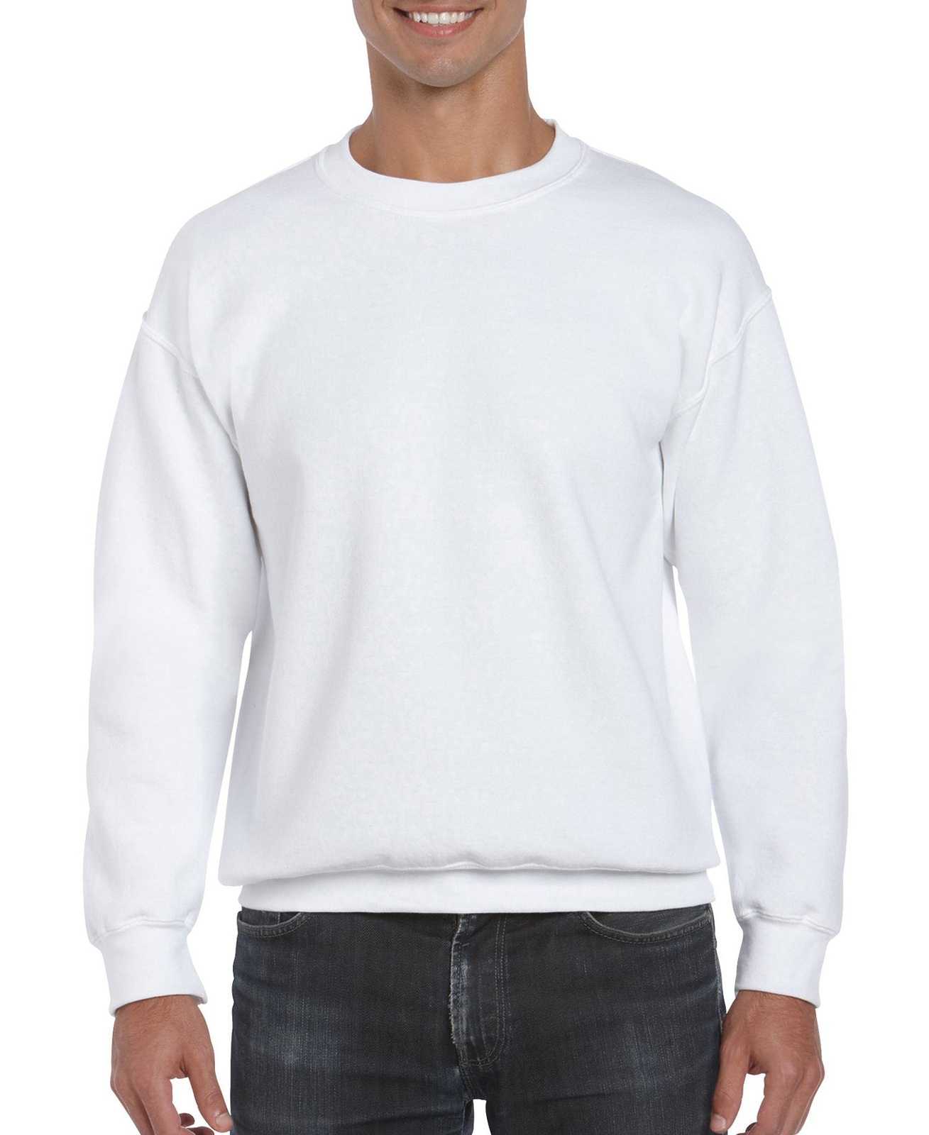 Gildan 12000 Dryblend Crewneck Sweatshirt - White - HIT a Double