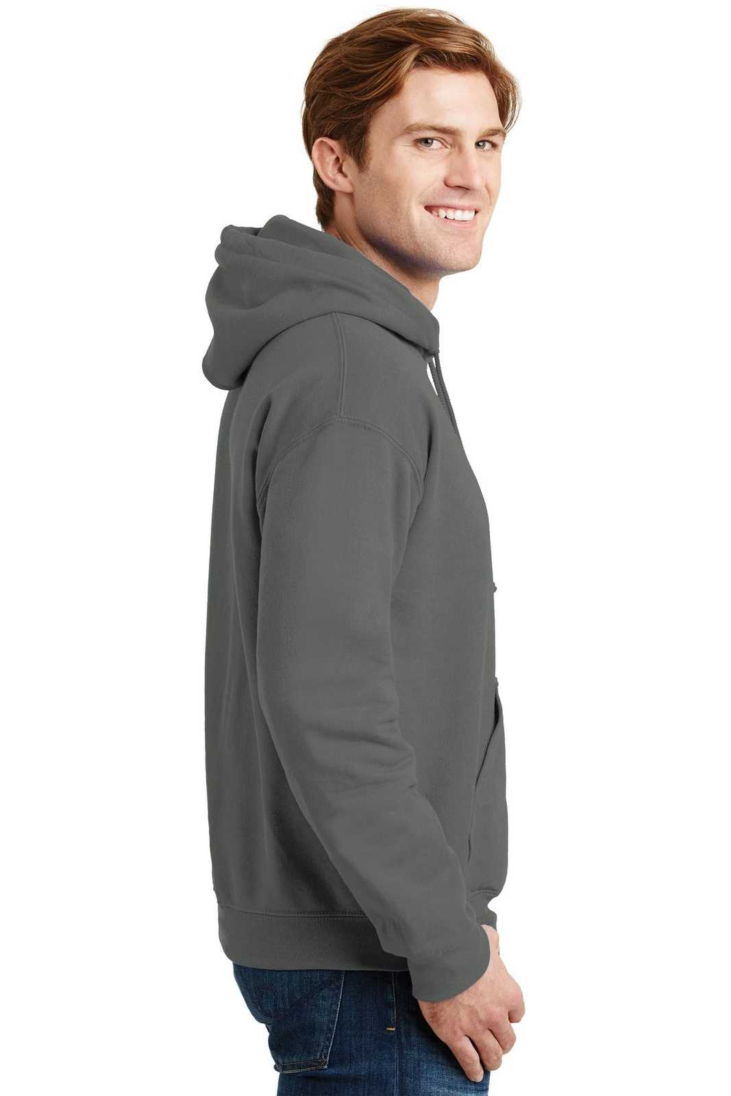 Gildan 12500 Dryblend Pullover Hooded Sweatshirt - Charcoal - HIT a Double
