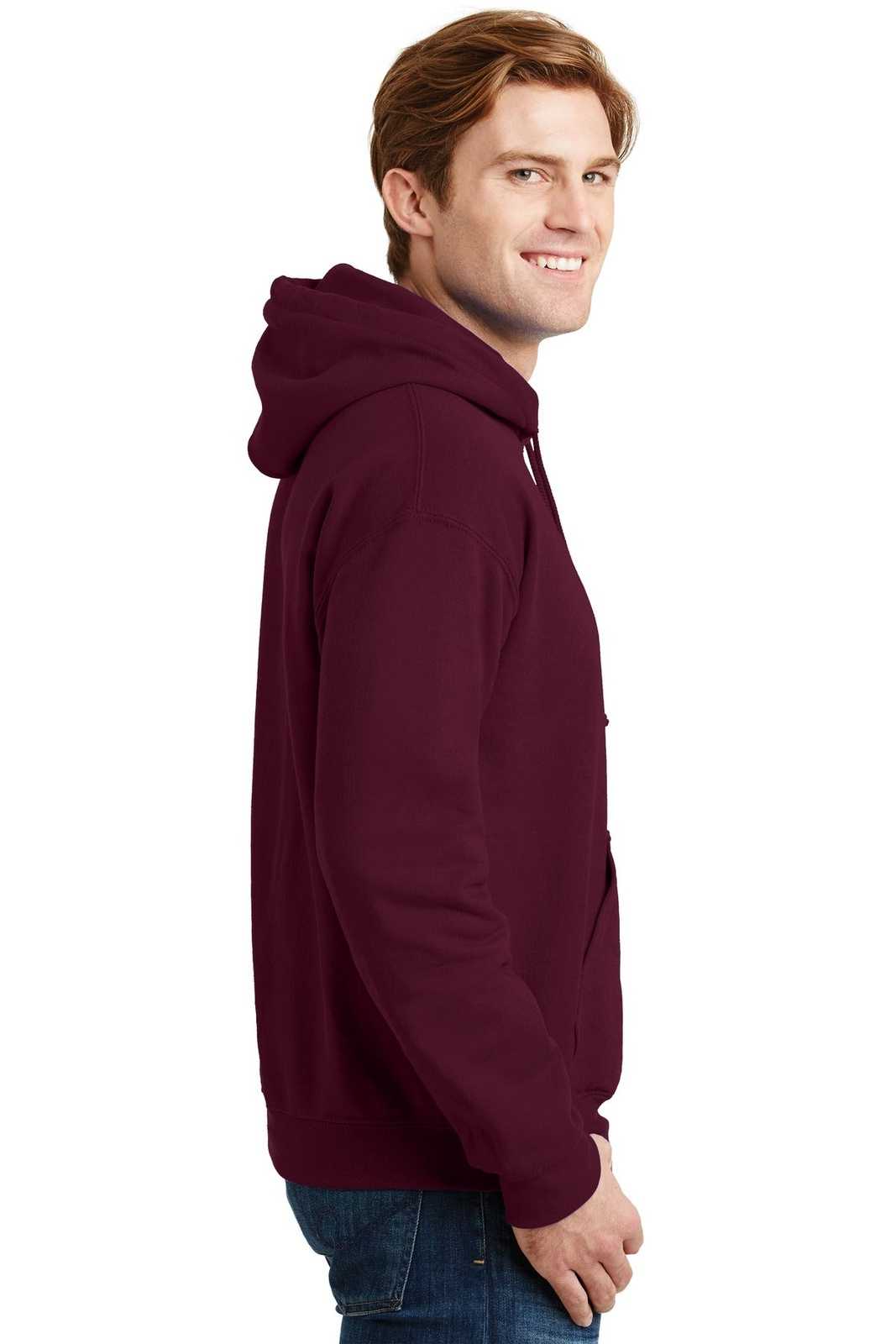 Gildan 12500 Dryblend Pullover Hooded Sweatshirt - Maroon - HIT a Double
