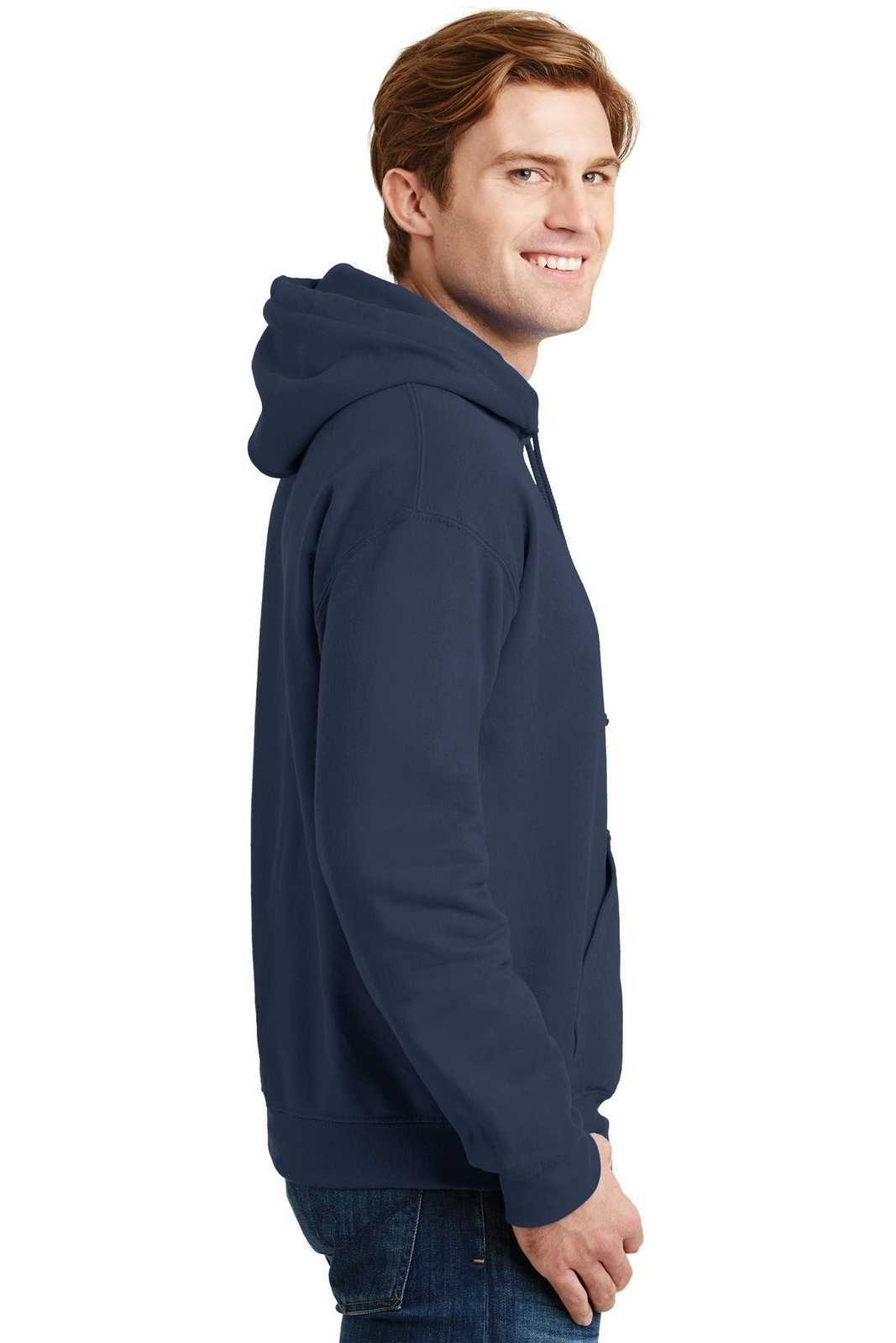 Gildan 12500 Dryblend Pullover Hooded Sweatshirt - Navy - HIT a Double