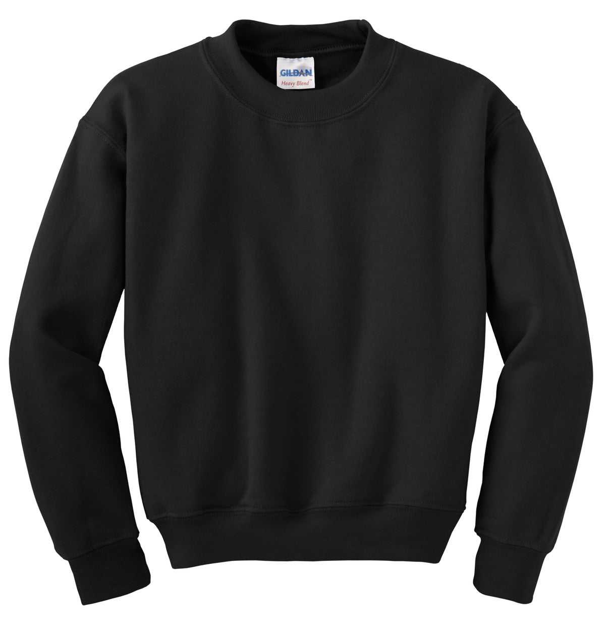 Gildan 18000B Youth Heavy Blend Crewneck Sweatshirt - Black - HIT a Double