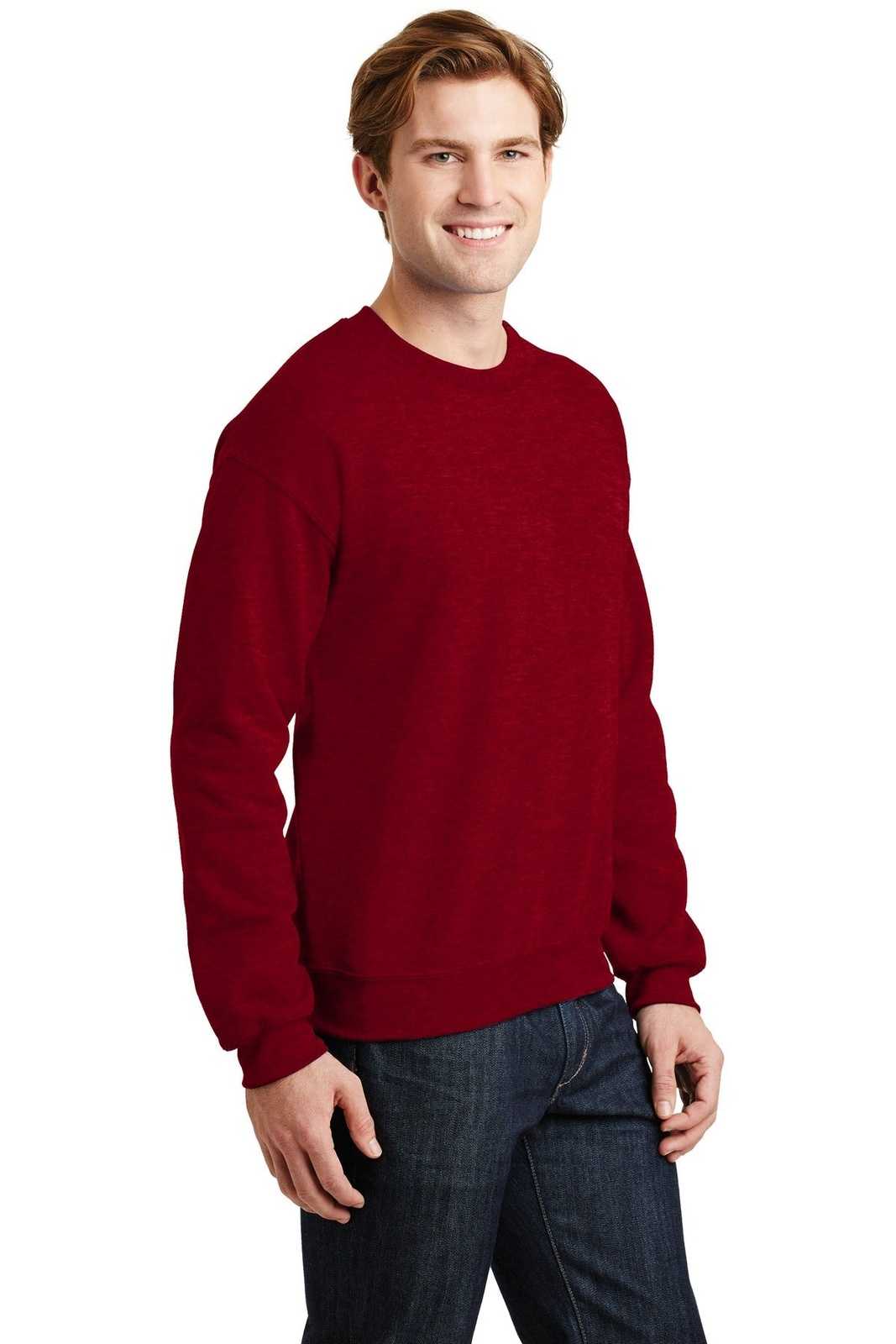 Gildan 18000 Heavy Blend Crewneck Sweatshirt - Antique Cherry Red - HIT a Double
