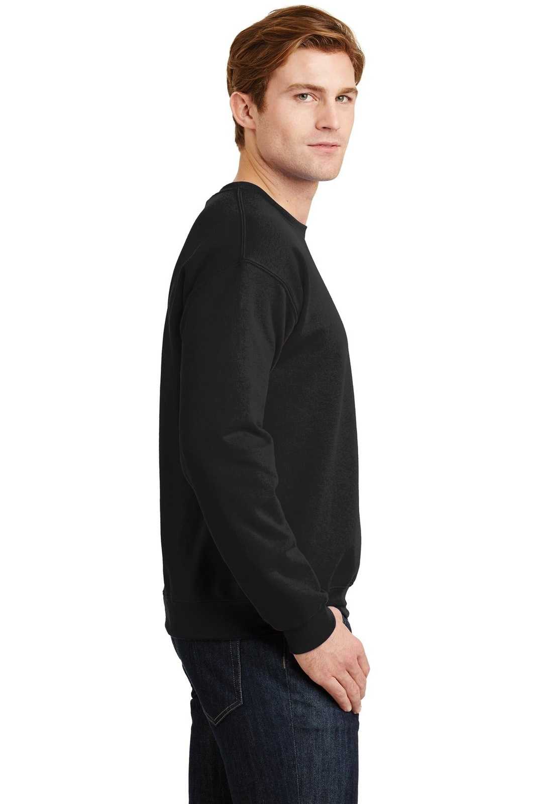 Gildan 18000 Heavy Blend Crewneck Sweatshirt - Black - HIT a Double