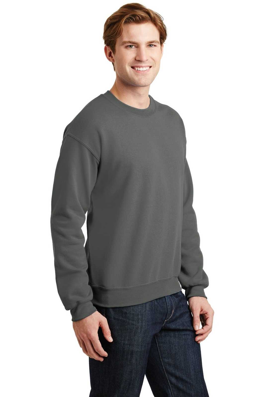 Gildan 18000 Heavy Blend Crewneck Sweatshirt - Charcoal - HIT a Double