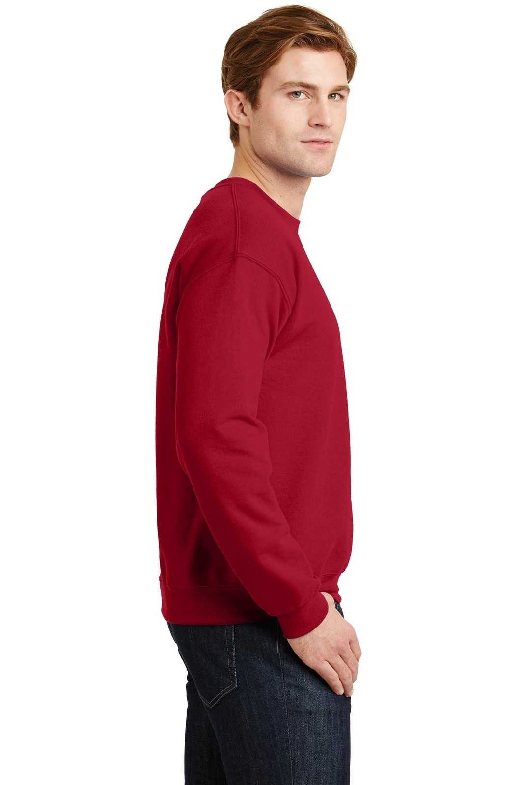 Gildan 18000 Heavy Blend Crewneck Sweatshirt - Cherry Red - HIT a Double