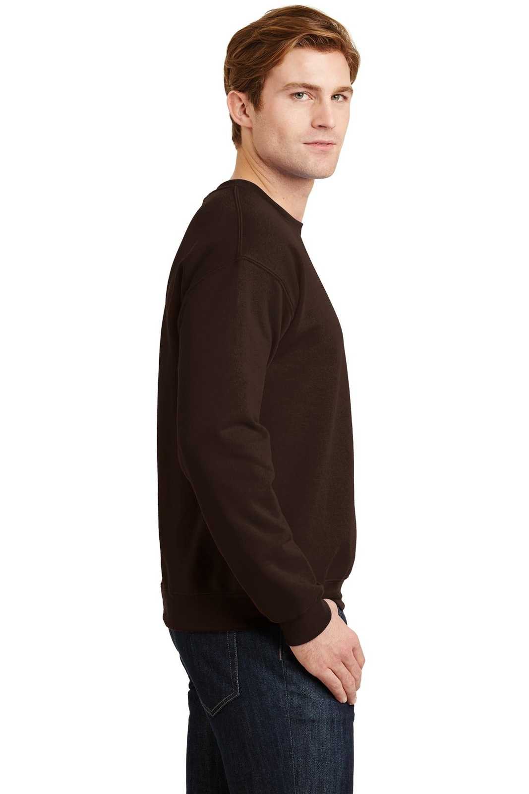 Gildan 18000 Heavy Blend Crewneck Sweatshirt - Dark Chocolate - HIT a Double