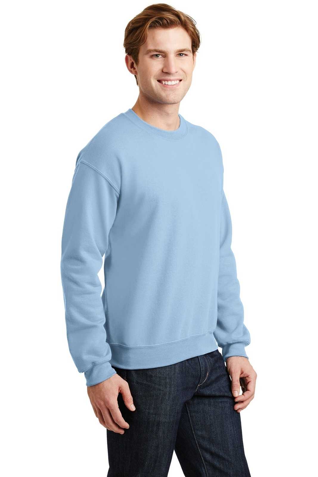 Gildan 18000 Heavy Blend Crewneck Sweatshirt - Light Blue - HIT a Double