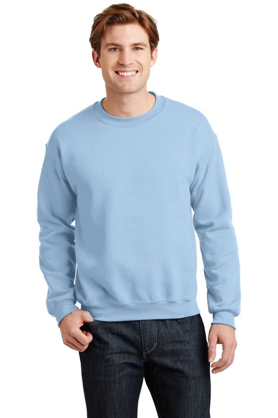 Gildan 18000 Heavy Blend Crewneck Sweatshirt - Light Blue - HIT a Double