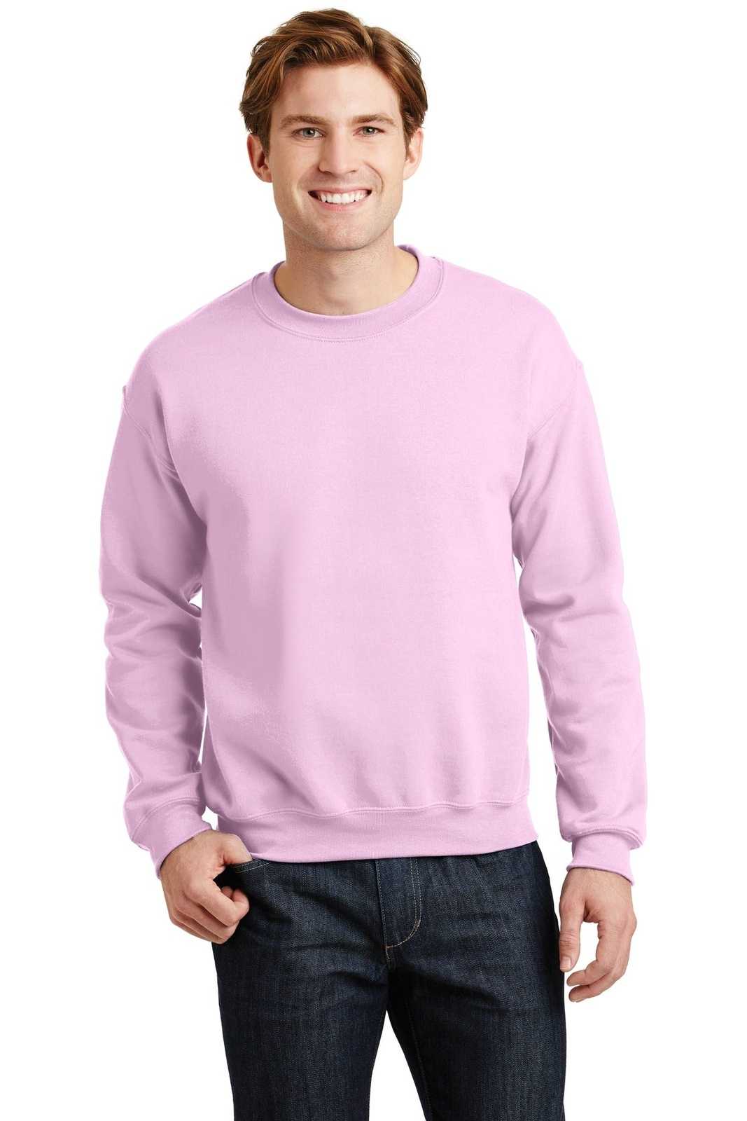 Gildan 18000 Heavy Blend Crewneck Sweatshirt - Light Pink - HIT a Double