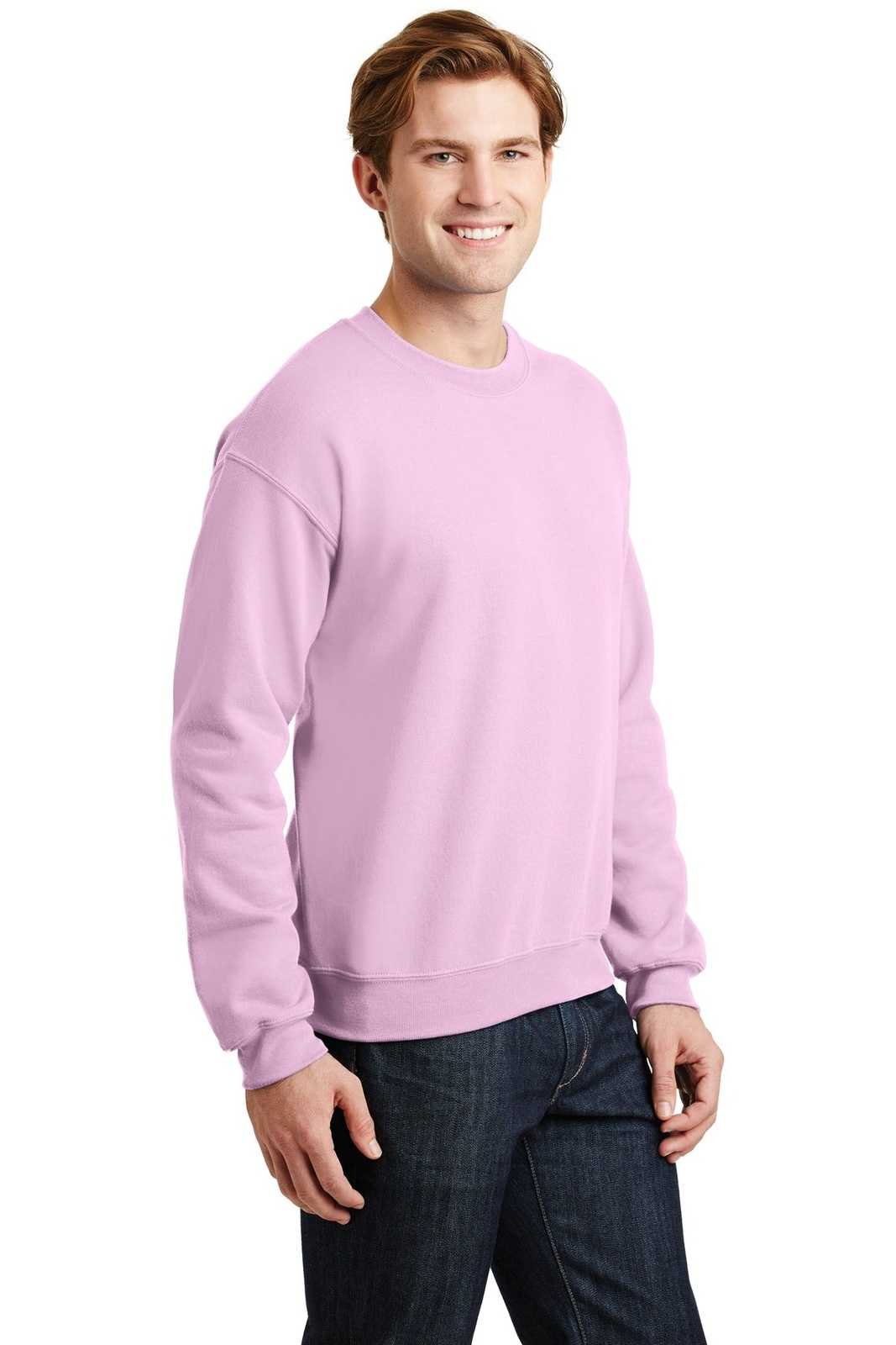 Gildan Men's Long Sleeve Crewneck Sweatshirt. 18000 Light Pink