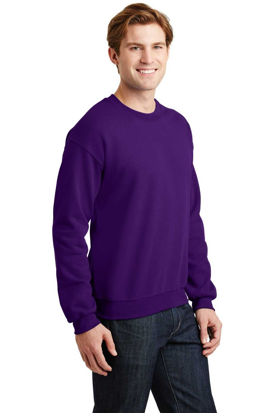 Gildan 18000 Heavy Blend Crewneck Sweatshirt - Purple - HIT a Double