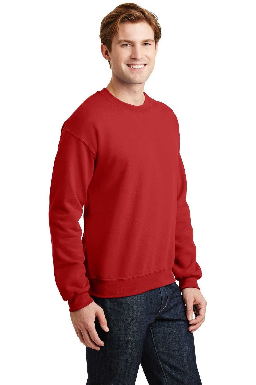 Gildan 18000 Heavy Blend Crewneck Sweatshirt - Red - HIT a Double