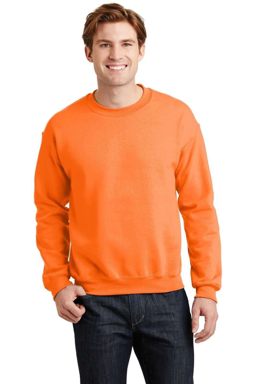 Gildan 18000 Heavy Blend Crewneck Sweatshirt - S. Orange - HIT a Double
