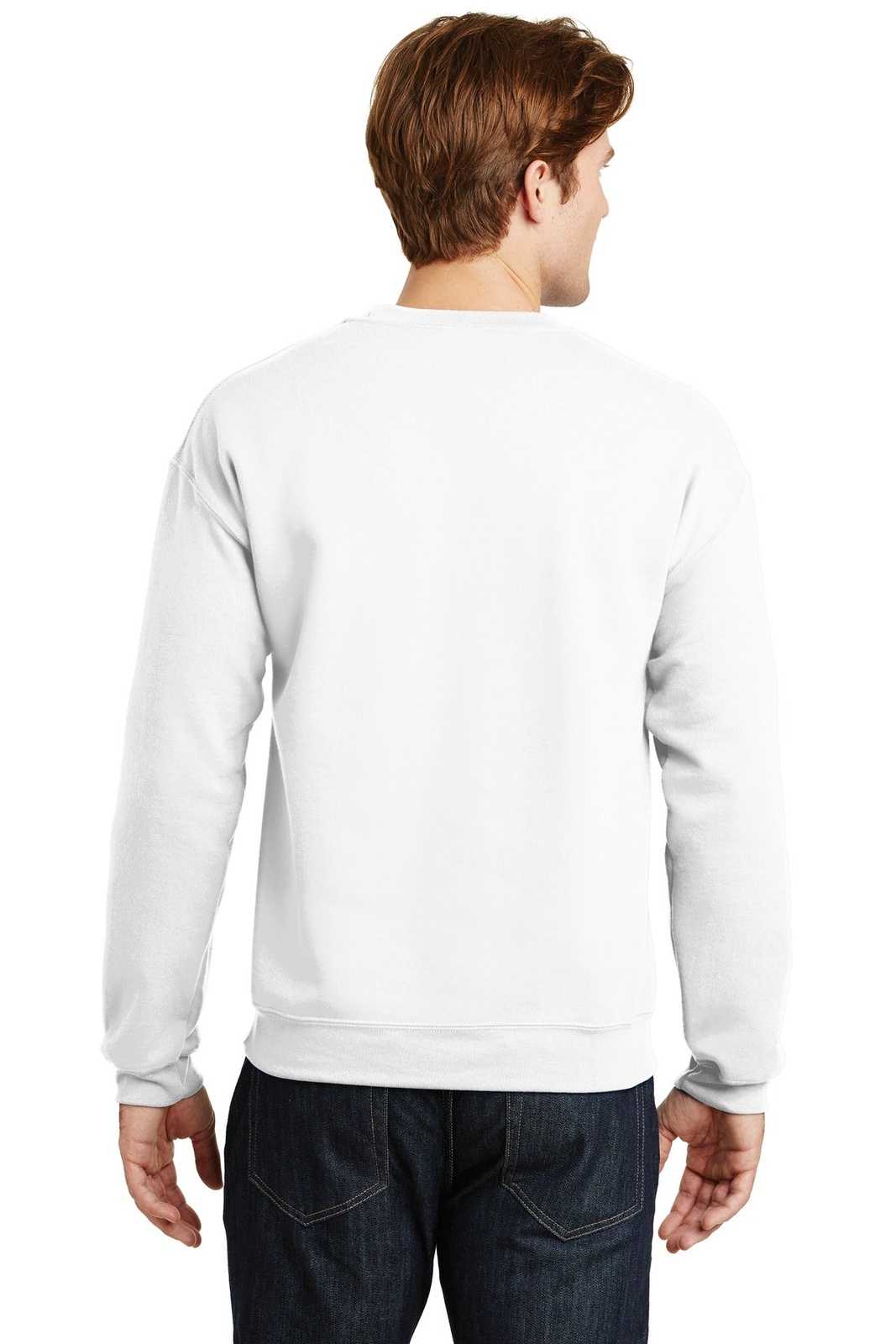 Gildan 18000 Heavy Blend Crewneck Sweatshirt - White - HIT a Double