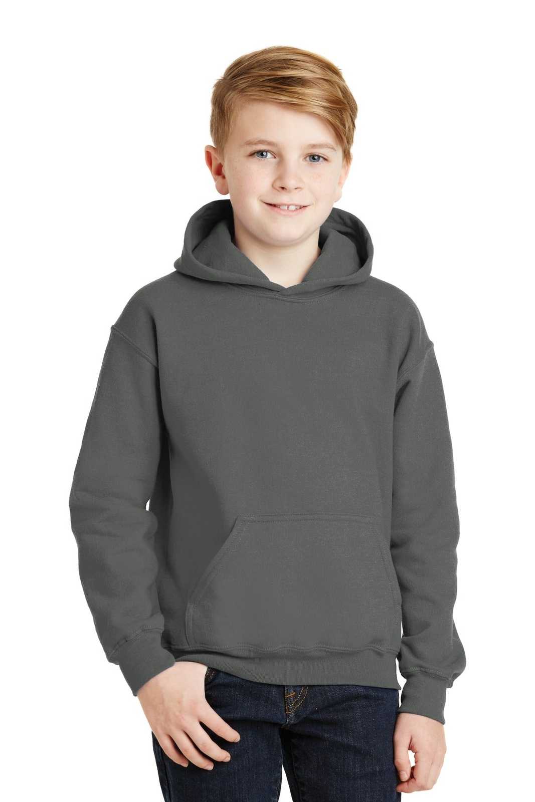 Gildan 18500B Youth Heavy Blend Hooded Sweatshirt - Charcoal - HIT a Double