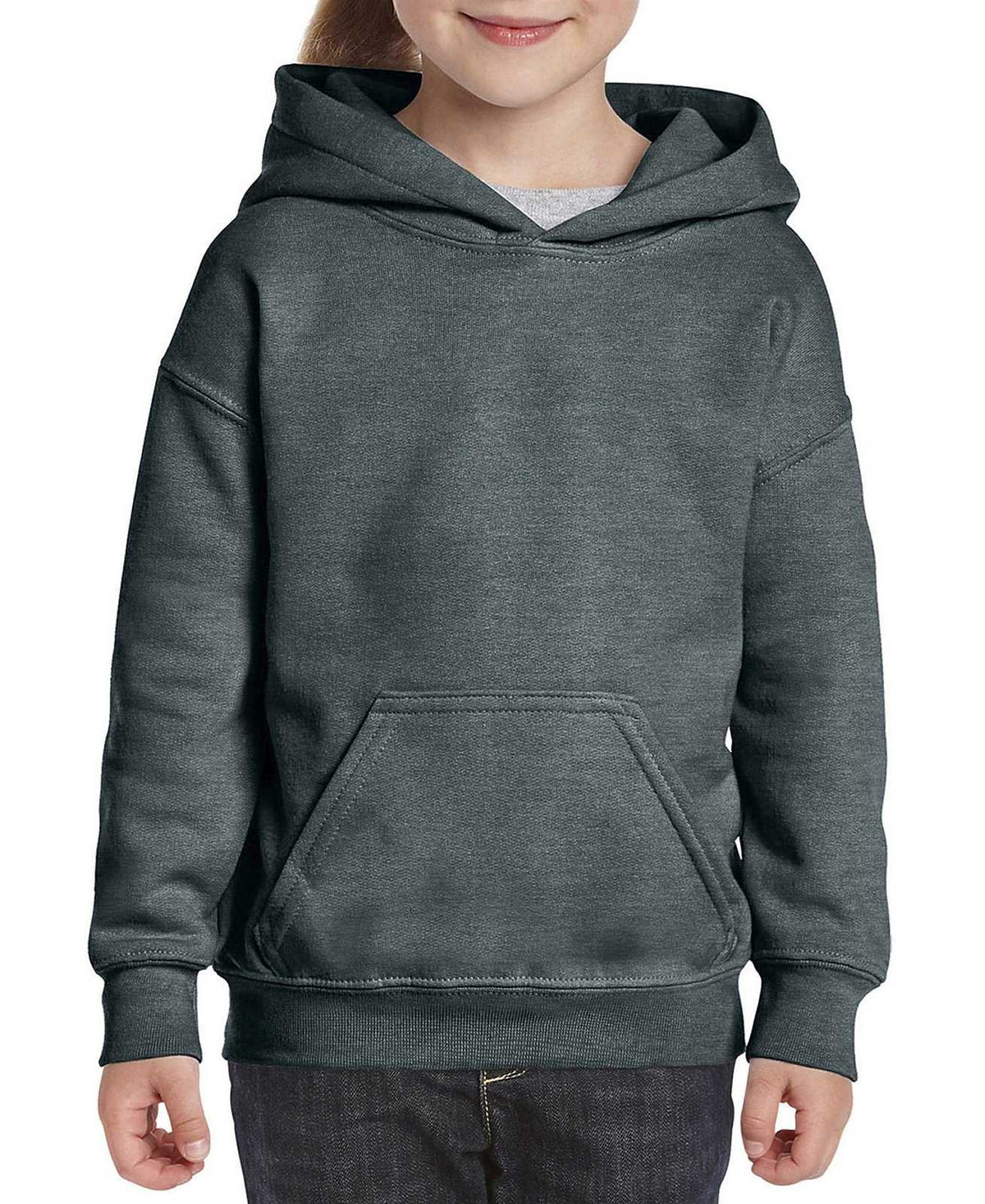 Gildan 18500B Youth Heavy Blend Hooded Sweatshirt - Dark Heather - HIT a Double