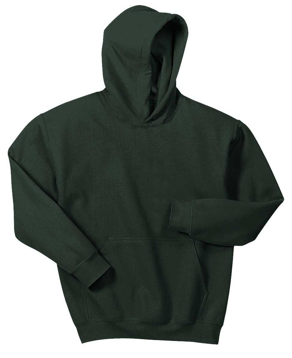 Gildan 18500B Youth Heavy Blend Hooded Sweatshirt - Forest Green - HIT a Double