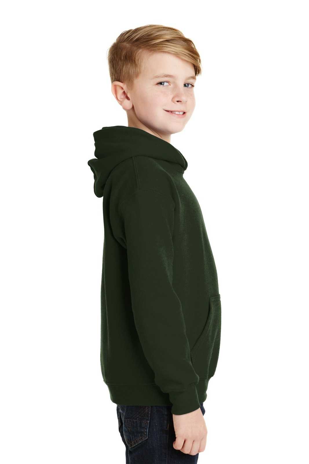 Gildan 18500B Youth Heavy Blend Hooded Sweatshirt - Forest Green - HIT a Double