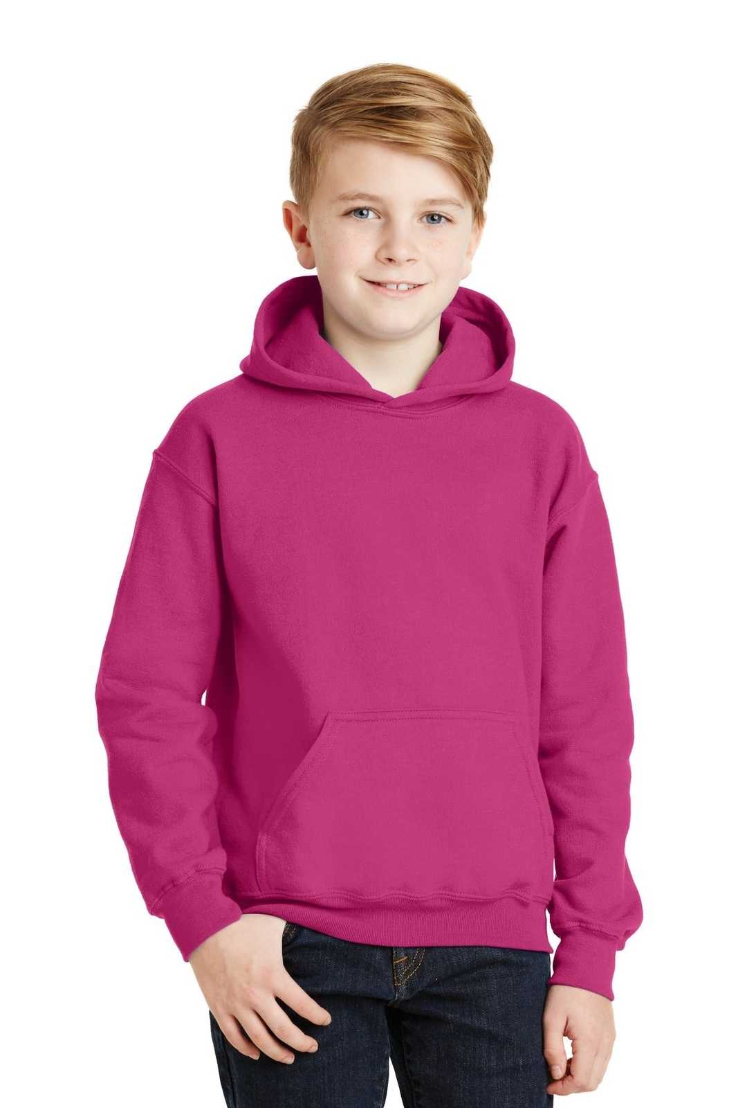Gildan 18500B Youth Heavy Blend Hooded Sweatshirt - Heliconia - HIT a Double