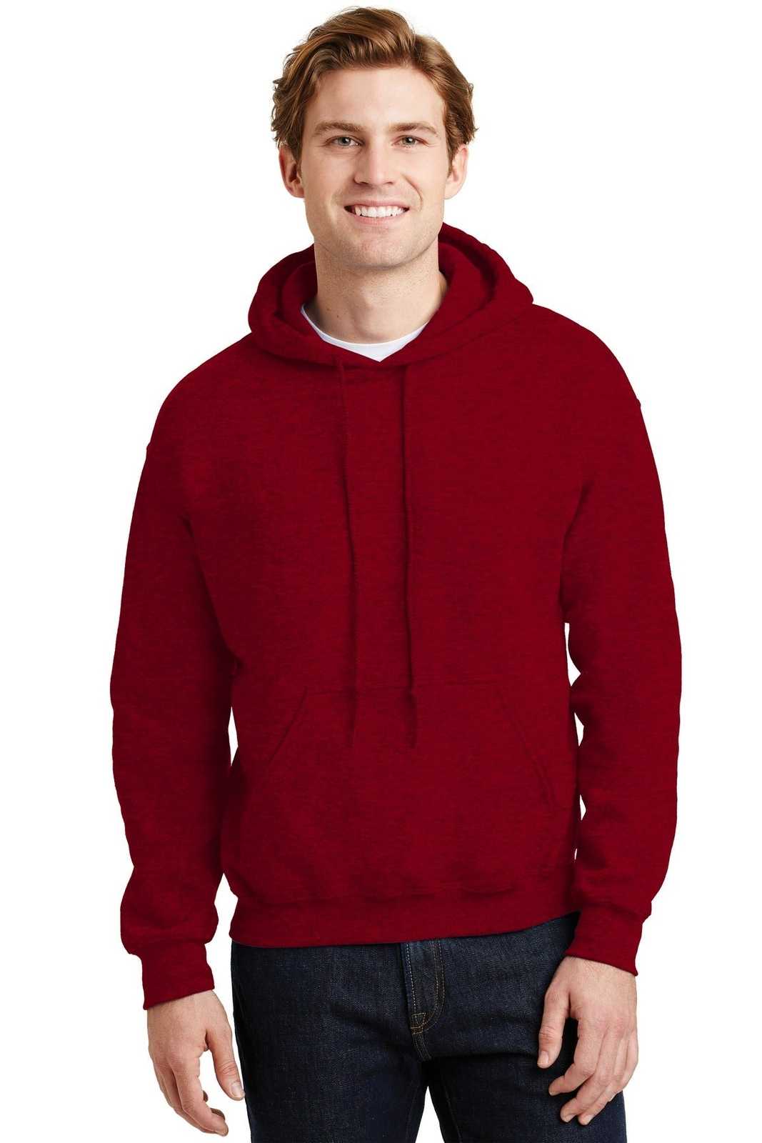 Gildan 18500 Heavy Blend Hooded Sweatshirt - Antique Cherry Red - HIT a Double