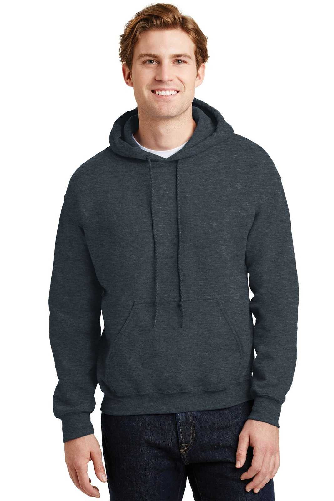 Gildan 18500 Heavy Blend Hooded Sweatshirt - Dark Heather - HIT a Double