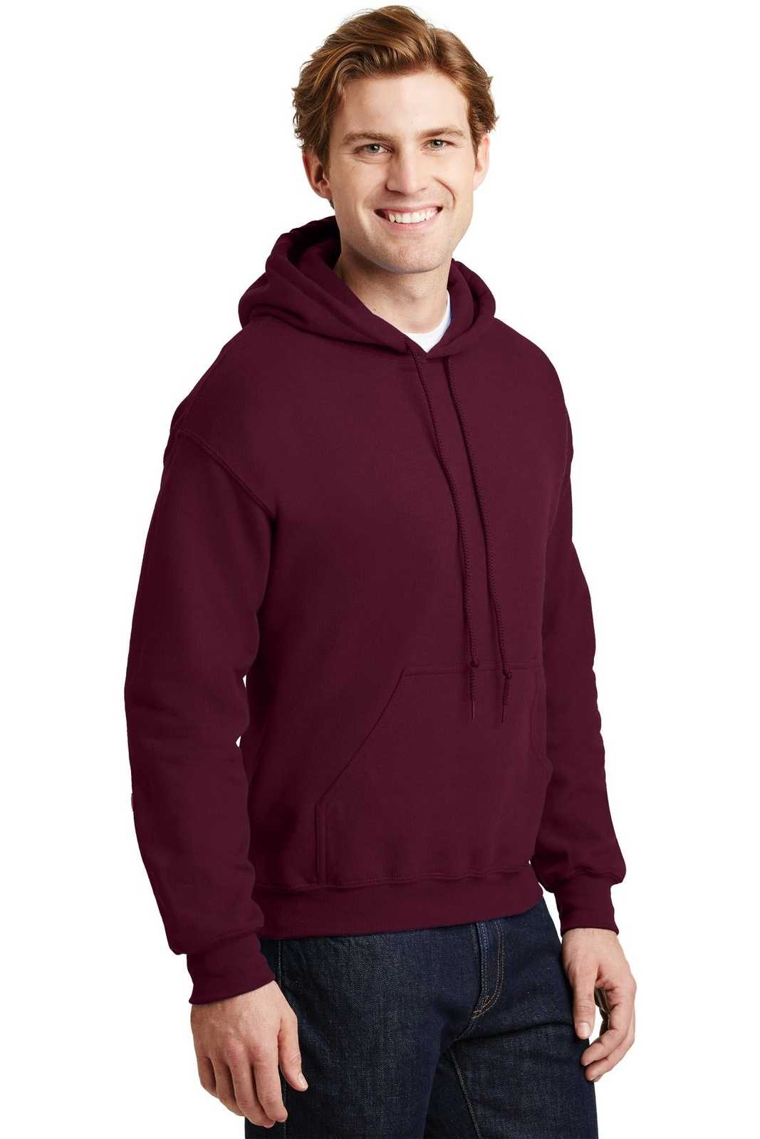 Gildan 18500 Heavy Blend Hooded Sweatshirt - Maroon - HIT a Double