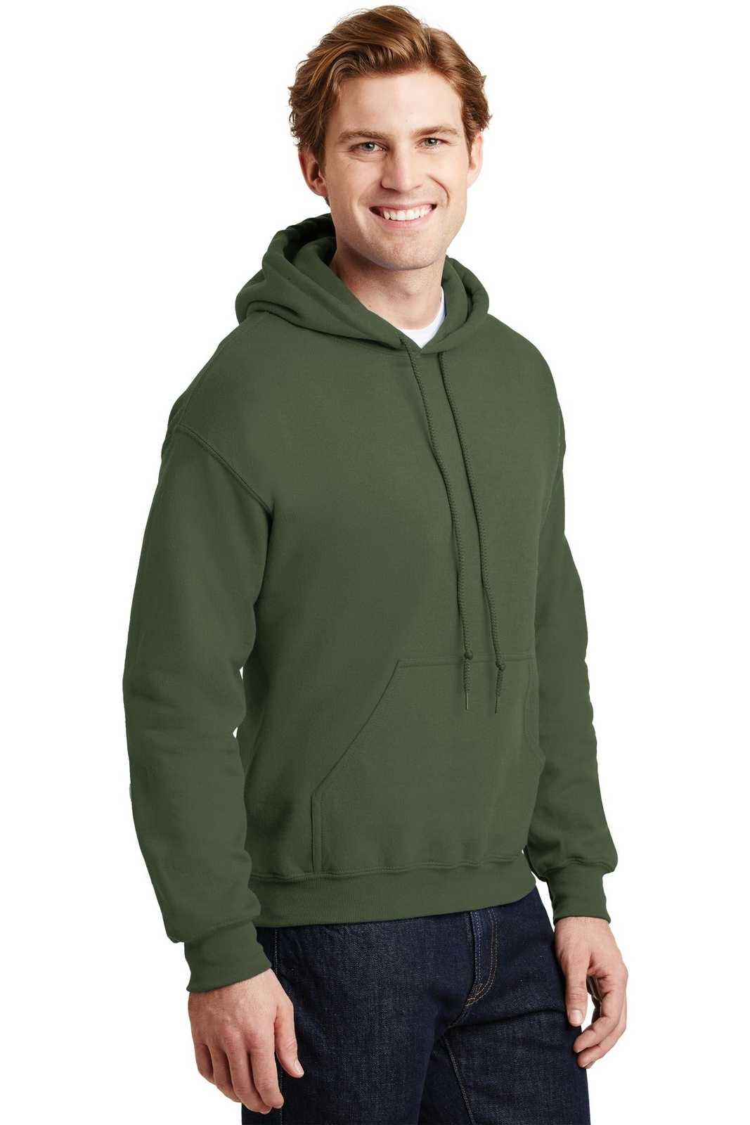 Gildan 18500 Heavy Blend Hooded Sweatshirt - Military Green - HIT a Double