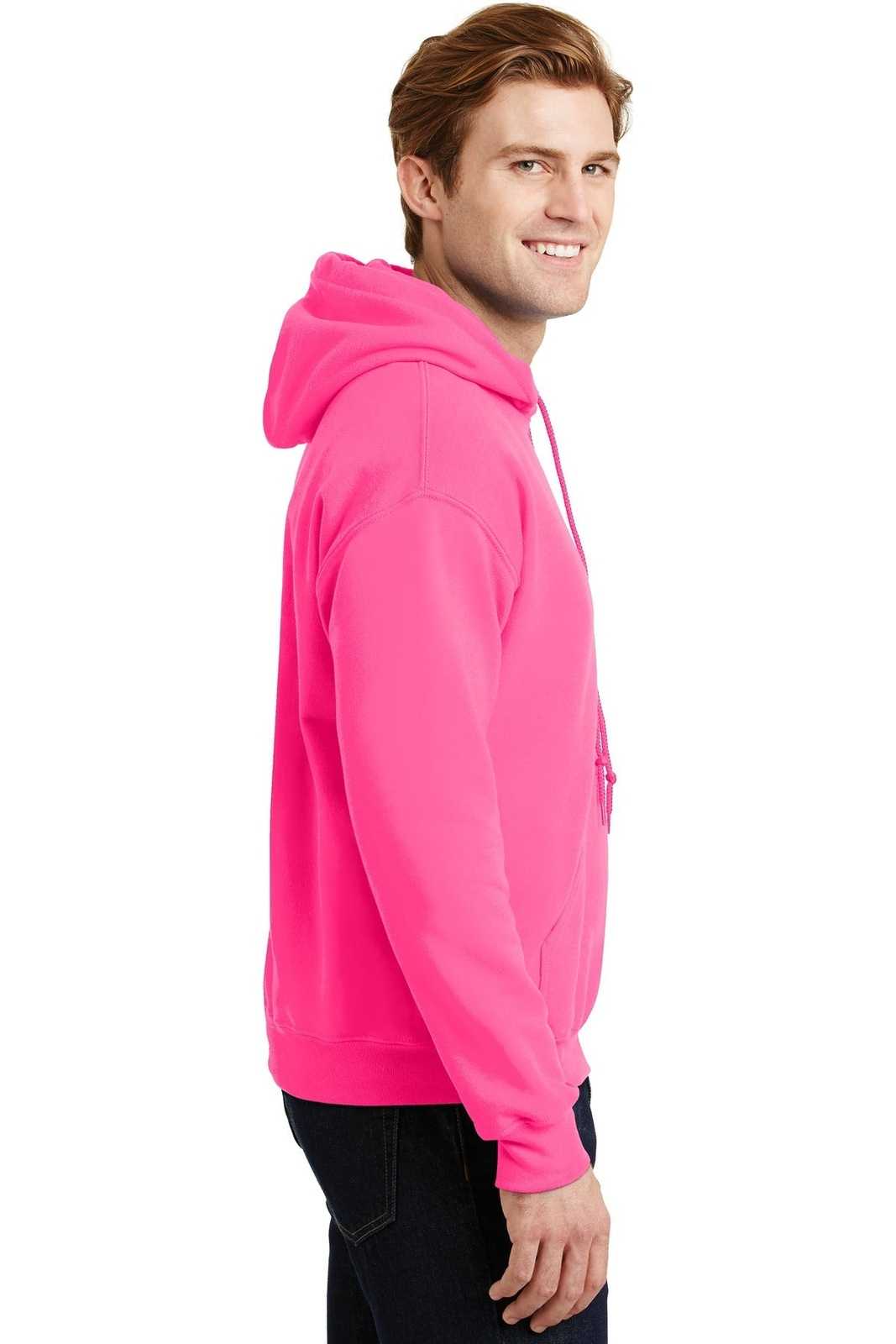 Gildan 18500 Heavy Blend Hooded Sweatshirt - Safety Pink - HIT a Double