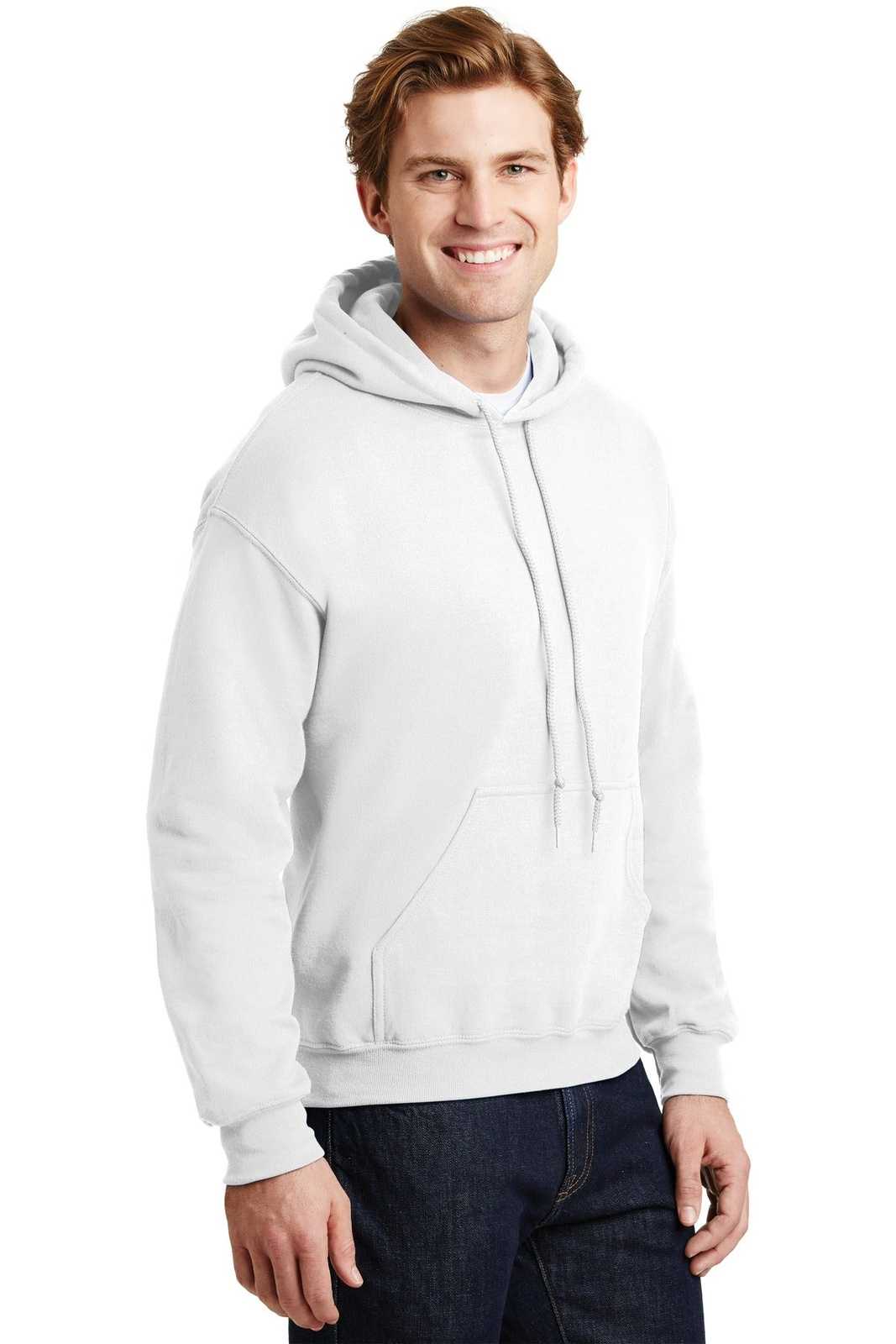 Gildan 18500 Heavy Blend Hooded Sweatshirt - White - HIT a Double