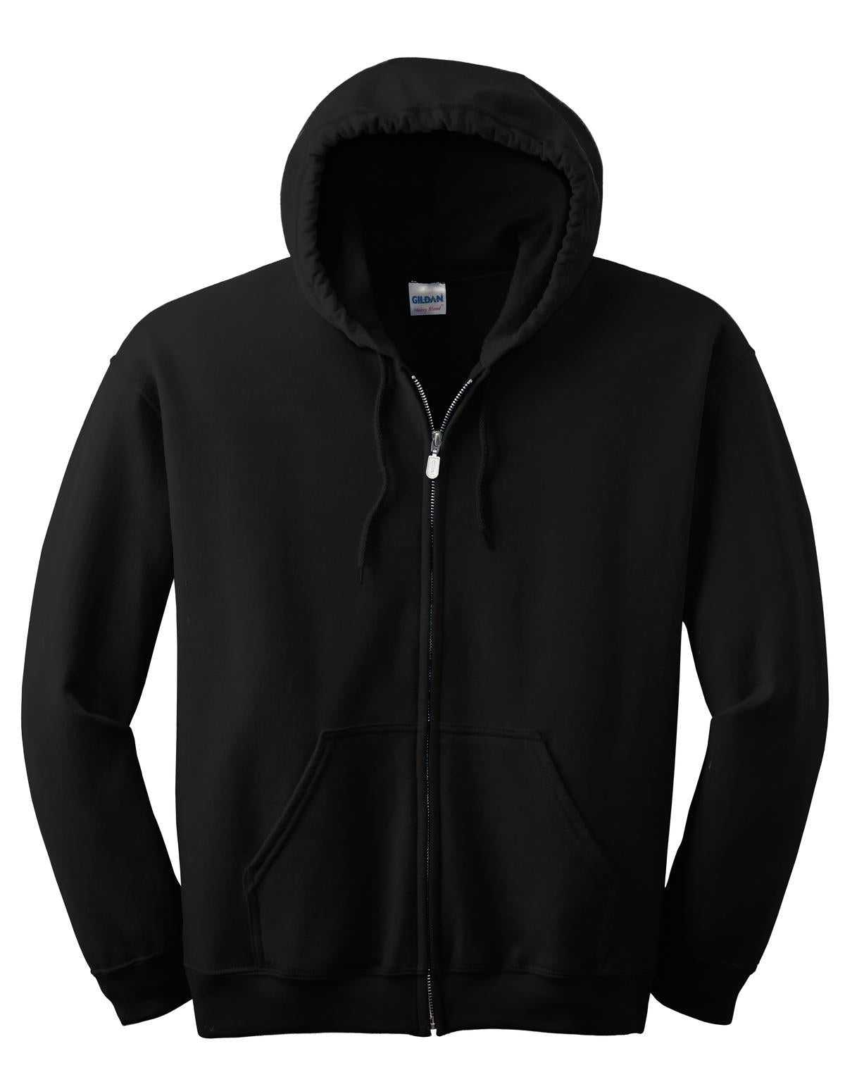 Gildan 18600 Heavy Blend Full-Zip Hooded Sweatshirt - Black - HIT a Double