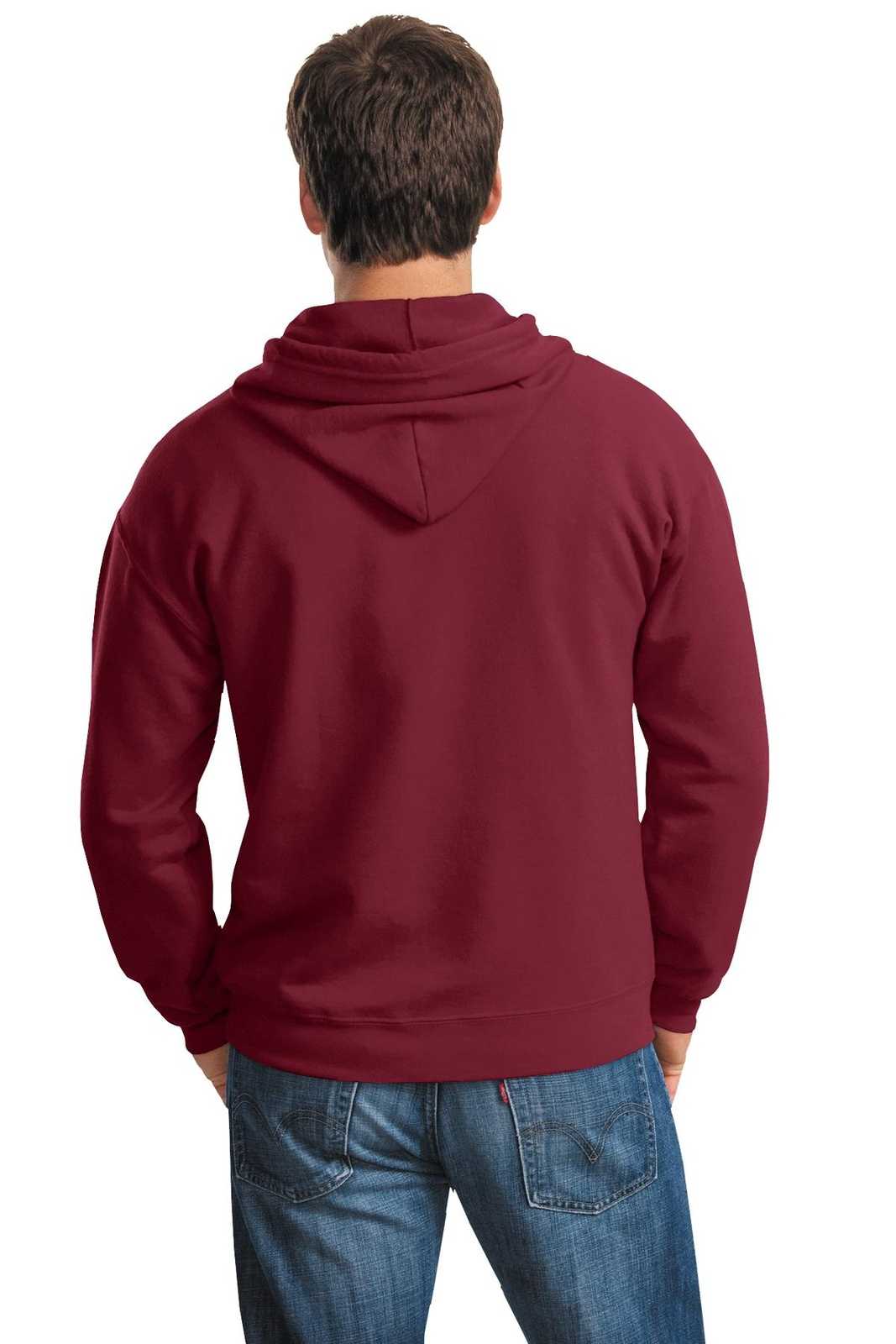Gildan 18600 Heavy Blend Full-Zip Hooded Sweatshirt - Cardinal - HIT a Double