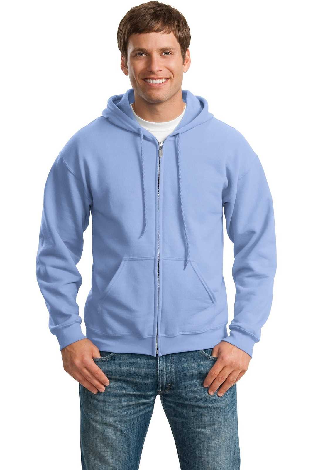 Gildan 18600 Heavy Blend Full-Zip Hooded Sweatshirt - Carolina Blue - HIT a Double