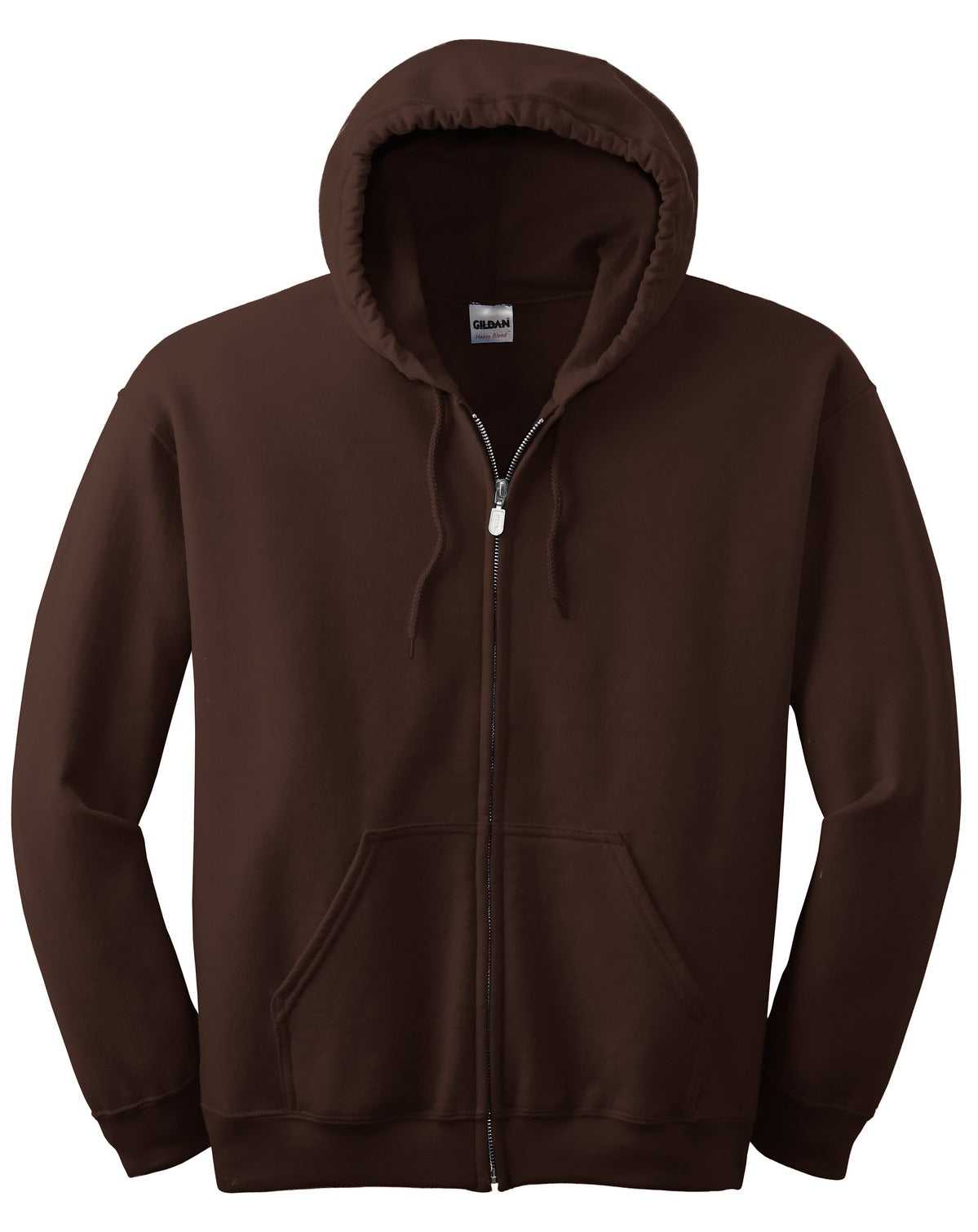 Gildan 18600 Heavy Blend Full-Zip Hooded Sweatshirt - Dark Chocolate - HIT a Double