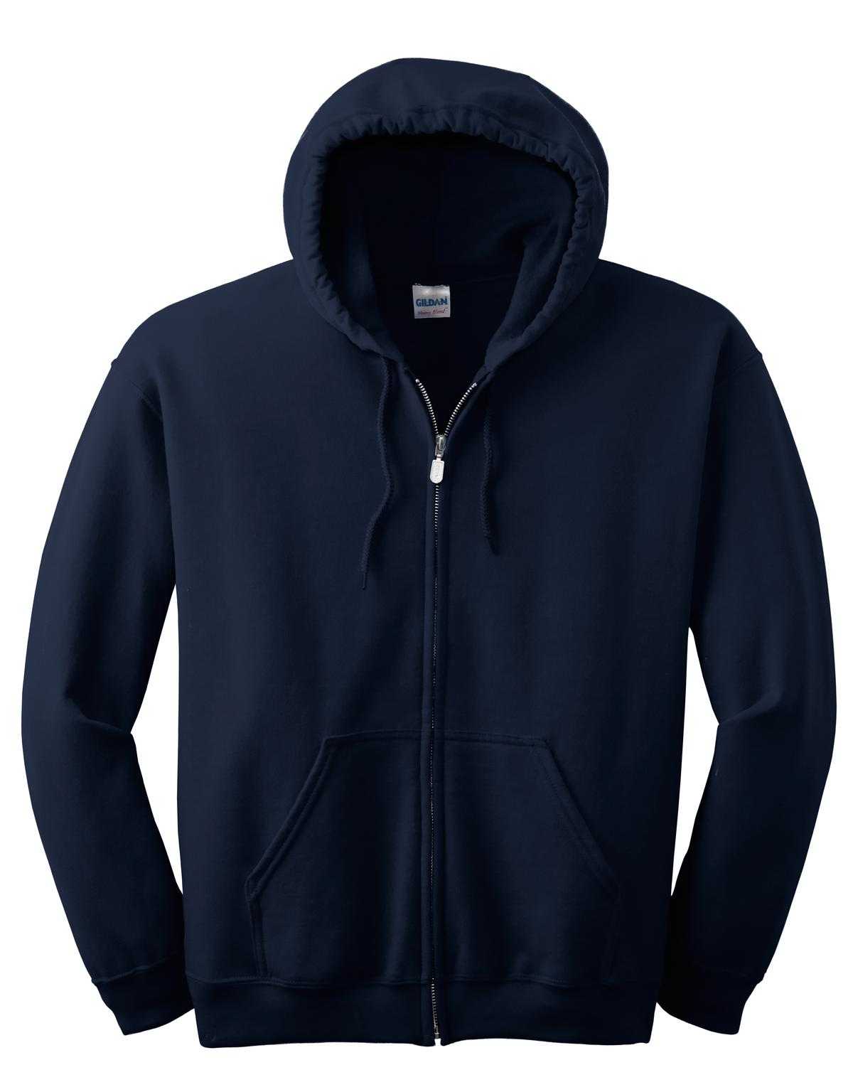 Gildan 18600 Heavy Blend Full-Zip Hooded Sweatshirt - Navy - HIT a Double