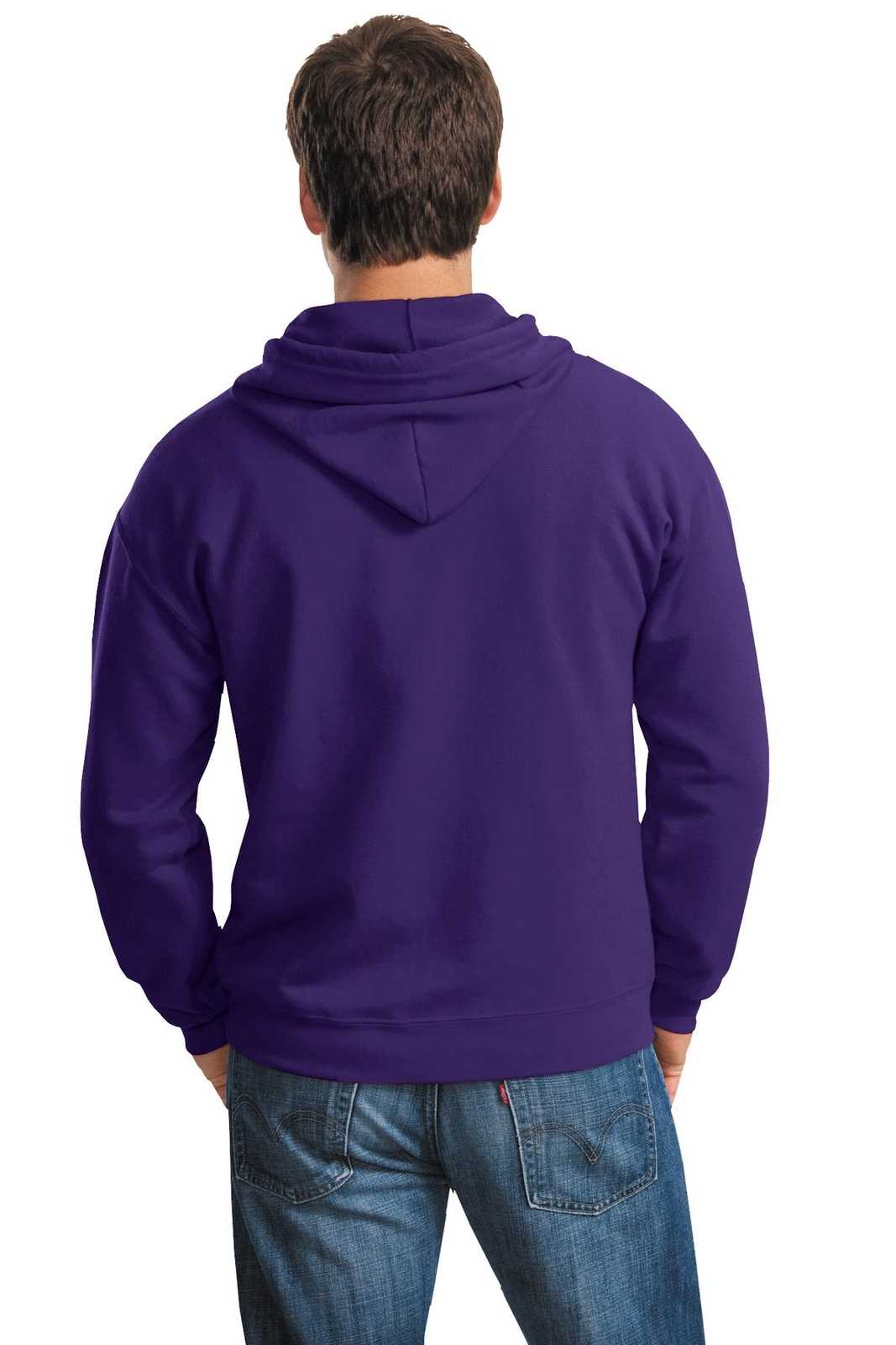 Gildan 18600 Heavy Blend Full-Zip Hooded Sweatshirt - Purple - HIT a Double