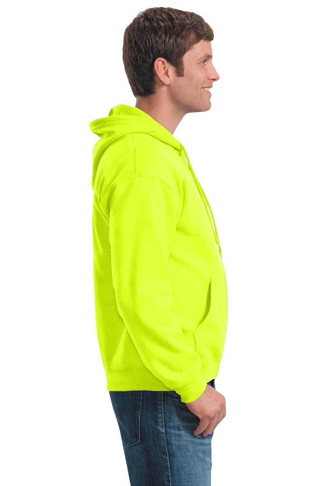 Gildan 18600 Heavy Blend Full-Zip Hooded Sweatshirt - Safety Green - HIT a Double