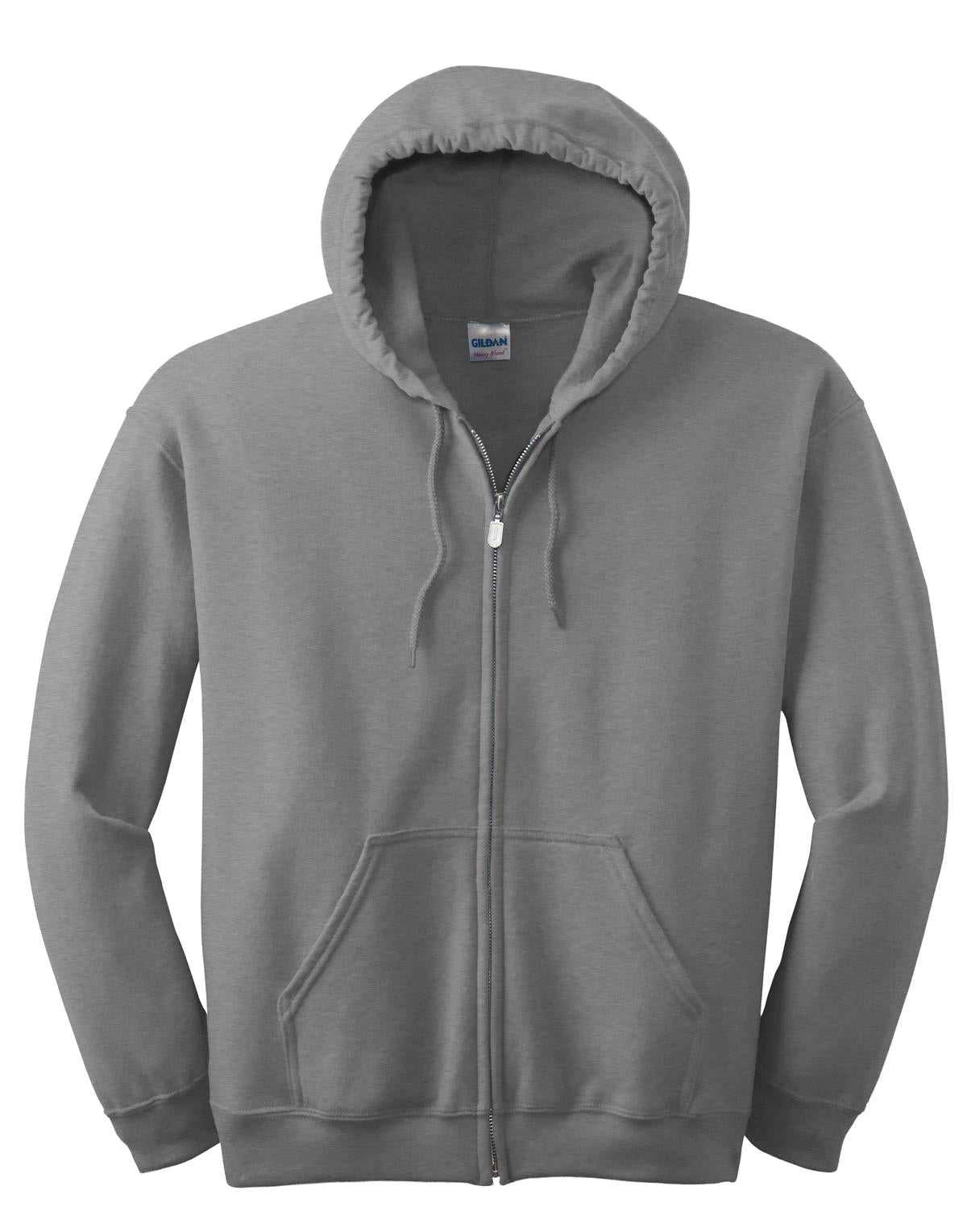 Gildan 18600 Heavy Blend Full-Zip Hooded Sweatshirt - Sports Gray - HIT a Double