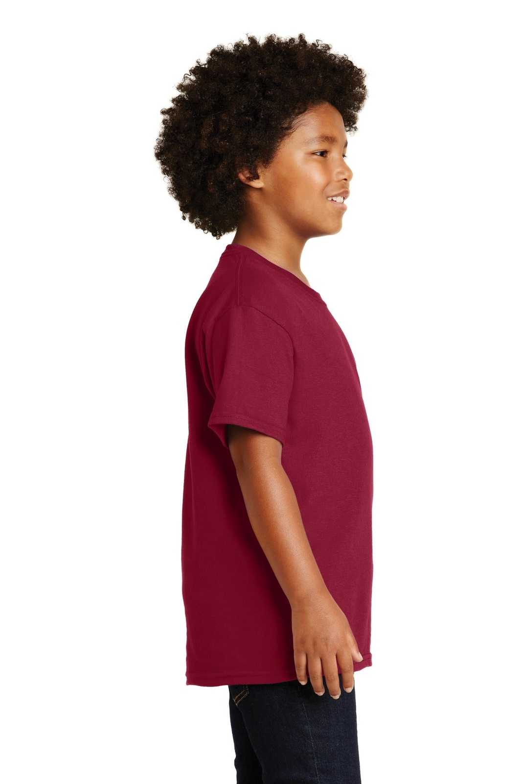 Gildan 2000B Youth Ultra Cotton 100% Cotton T-Shirt - Cardinal Red - HIT a Double