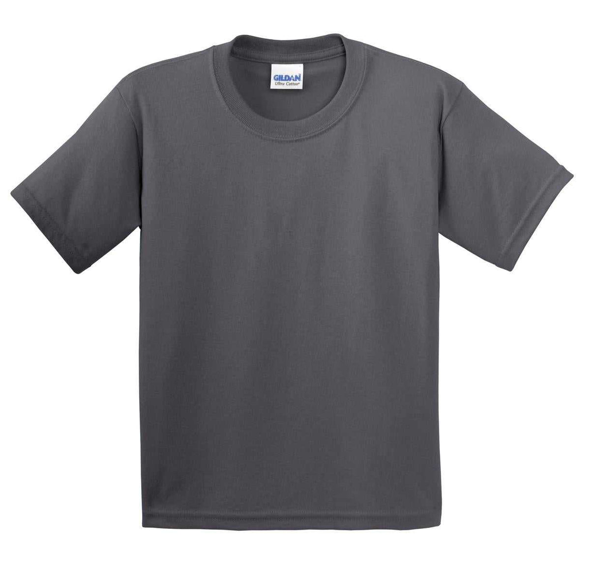 Gildan 2000B Youth Ultra Cotton 100% Cotton T-Shirt - Charcoal - HIT a Double