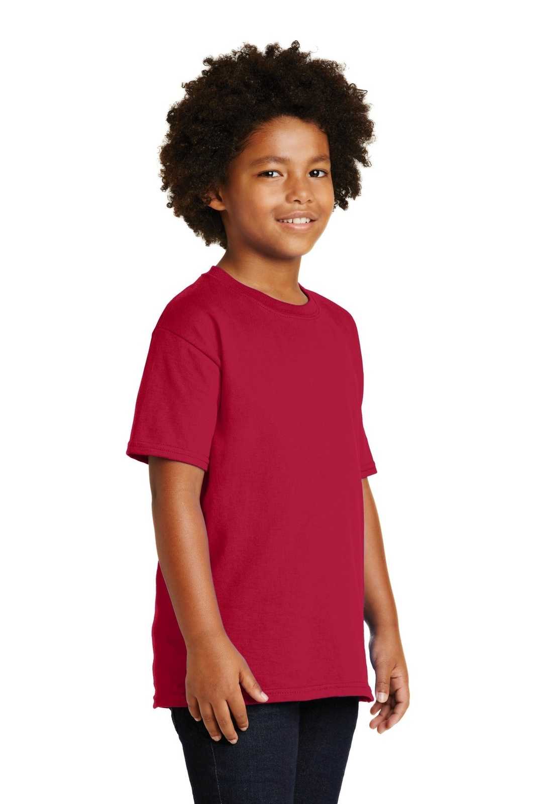 Gildan 2000B Youth Ultra Cotton 100% Cotton T-Shirt - Cherry Red - HIT a Double