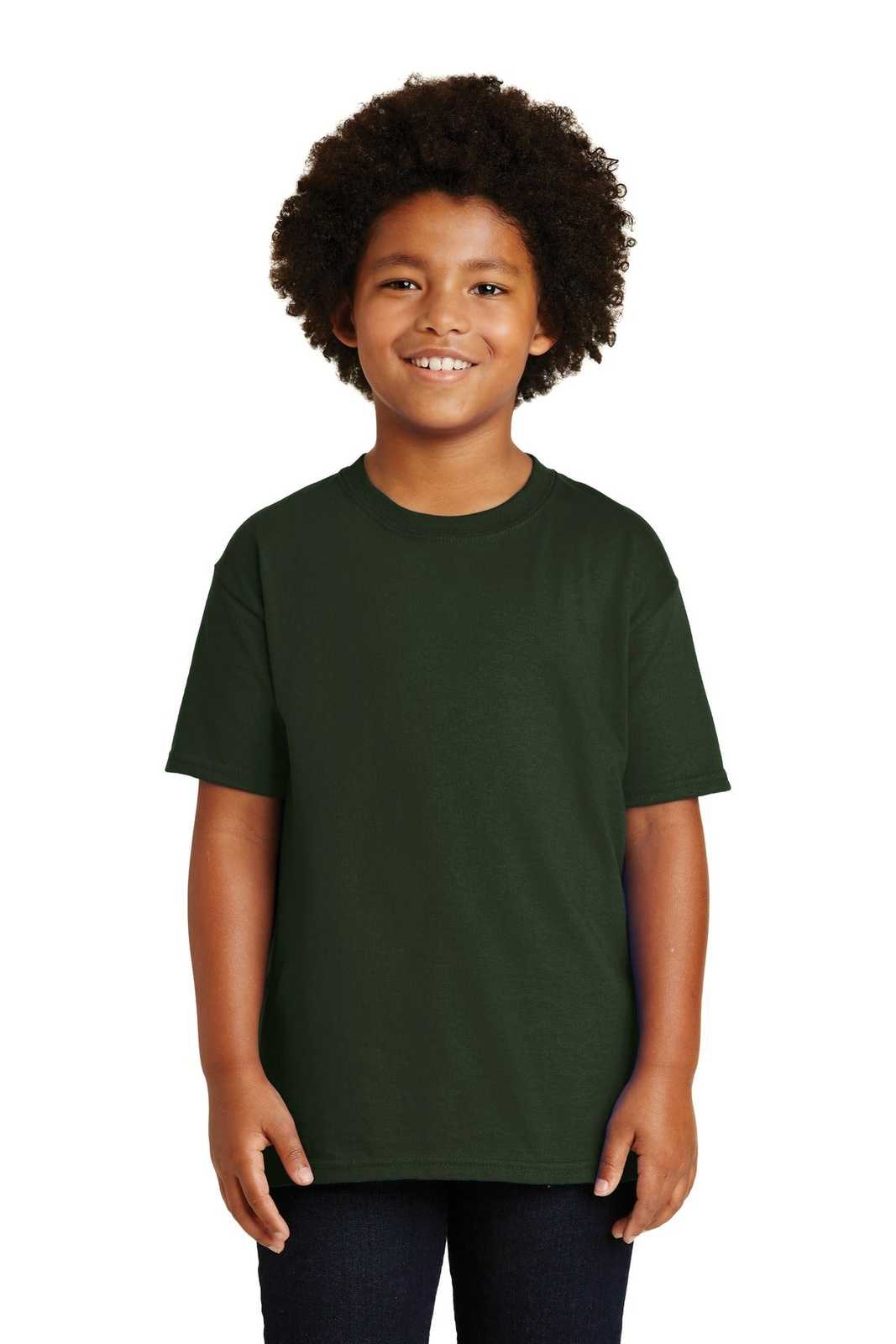 Gildan 2000B Youth Ultra Cotton 100% Cotton T-Shirt - Forest - HIT a Double