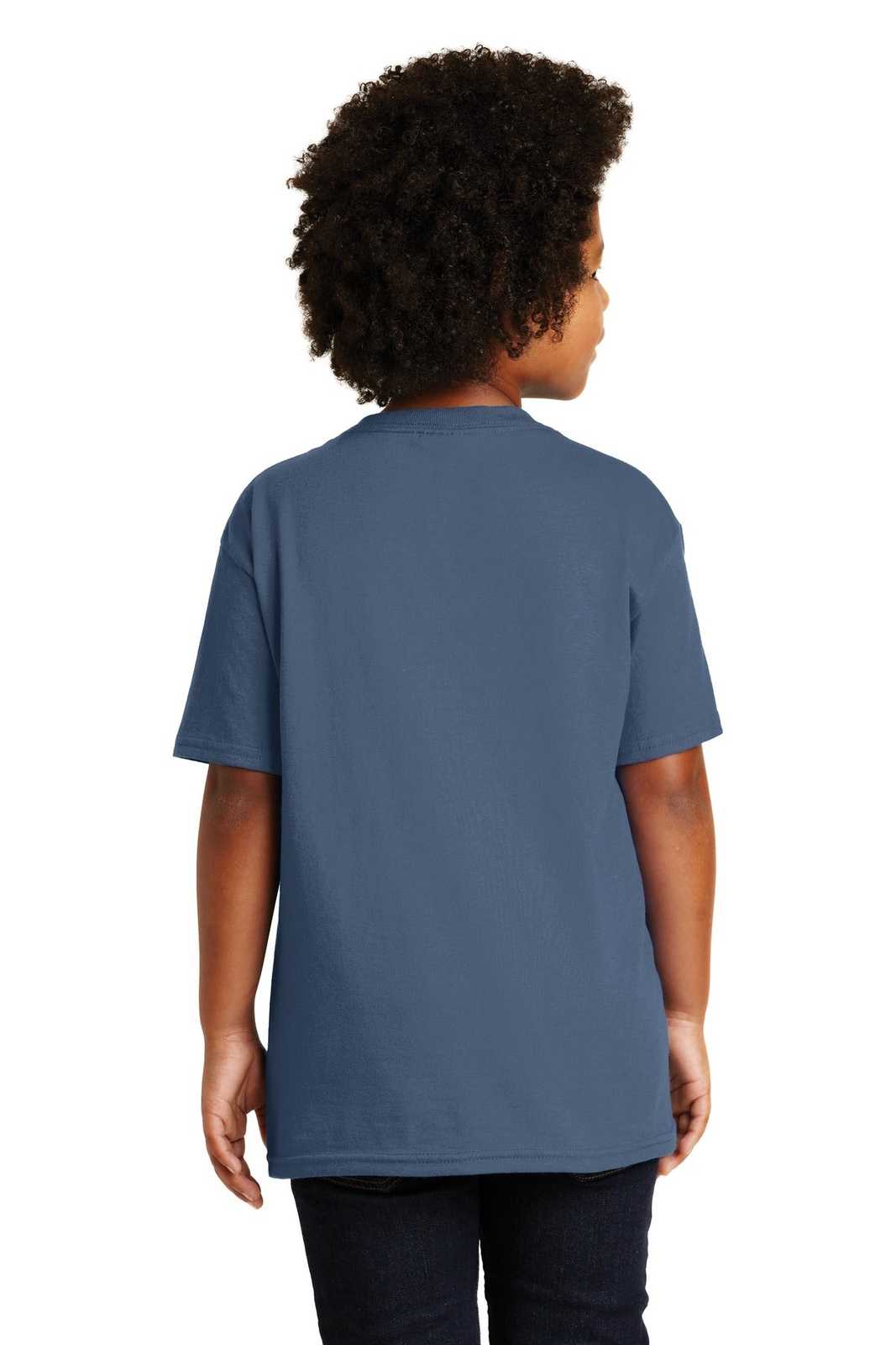 Gildan 2000B Youth Ultra Cotton 100% Cotton T-Shirt - Indigo Blue - HIT a Double