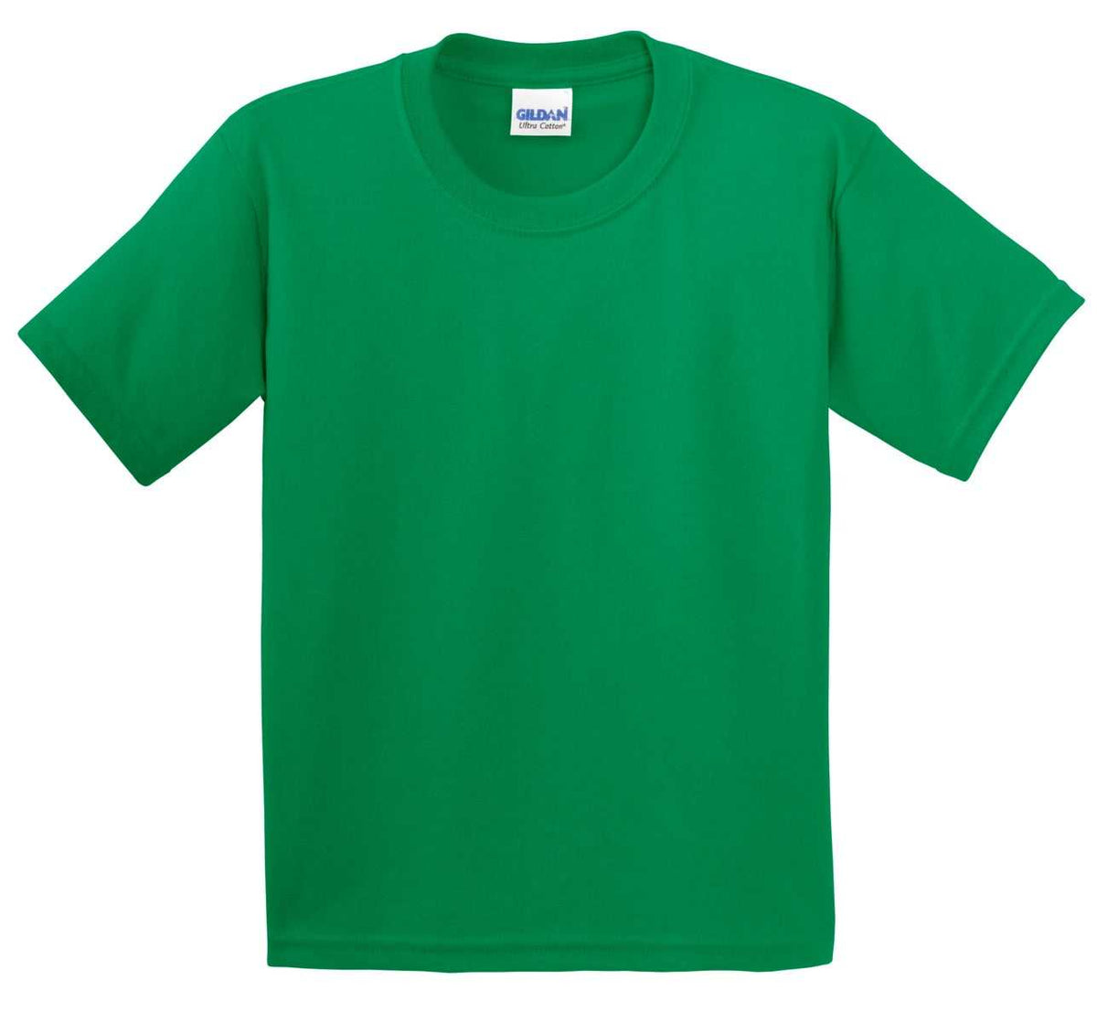 Gildan 2000B Youth Ultra Cotton 100% Cotton T-Shirt - Kelly Green - HIT a Double