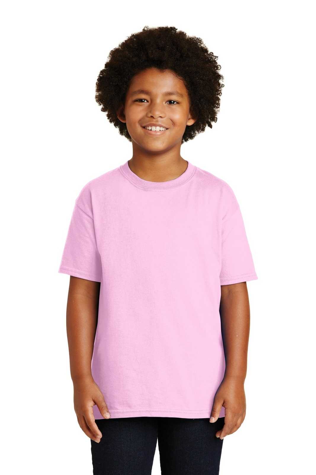 Gildan 2000B Youth Ultra Cotton 100% Cotton T-Shirt - Light Pink - HIT a Double