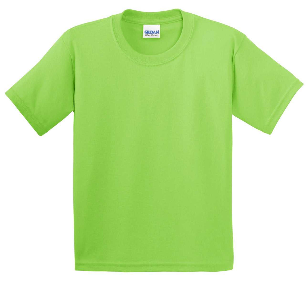 Gildan 2000B Youth Ultra Cotton 100% Cotton T-Shirt - Lime - HIT a Double