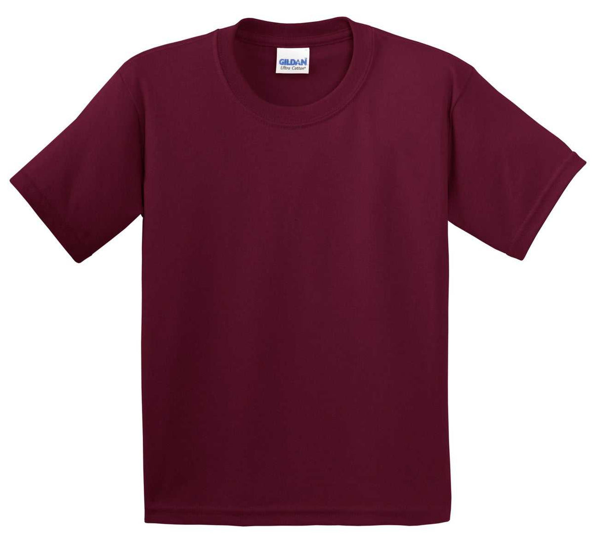 Gildan 2000B Youth Ultra Cotton 100% Cotton T-Shirt - Maroon - HIT a Double