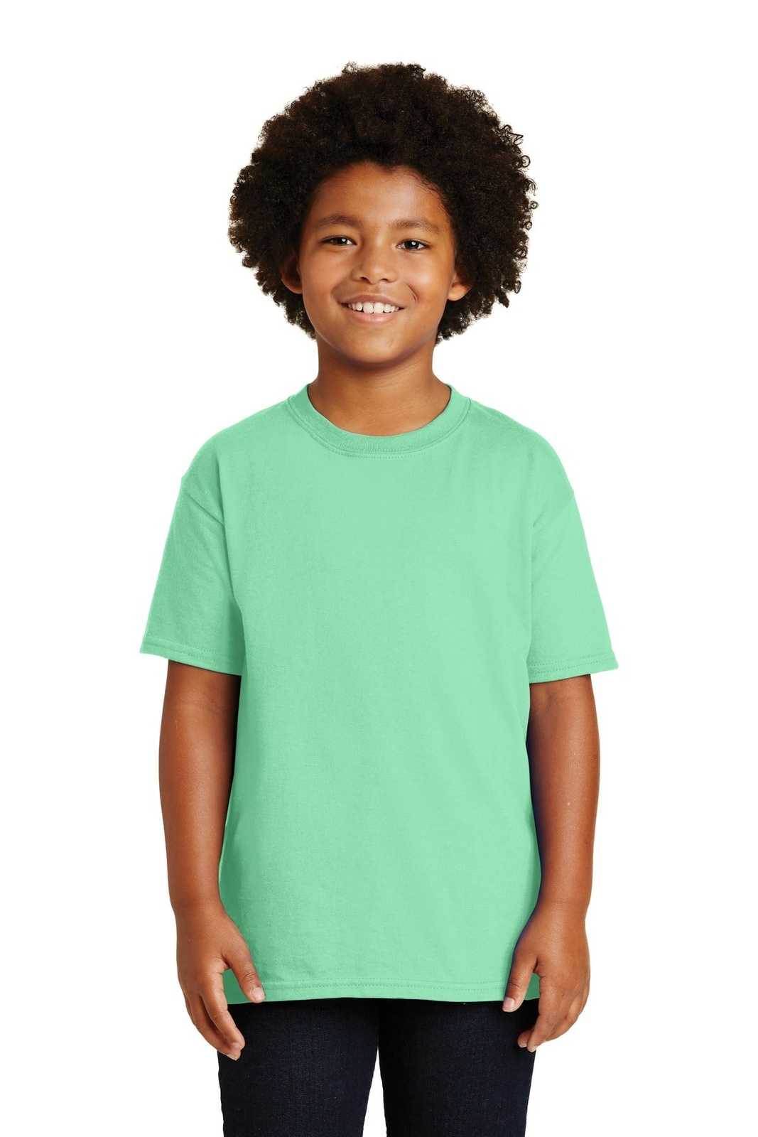 Gildan 2000B Youth Ultra Cotton 100% Cotton T-Shirt - Mint Green - HIT a Double